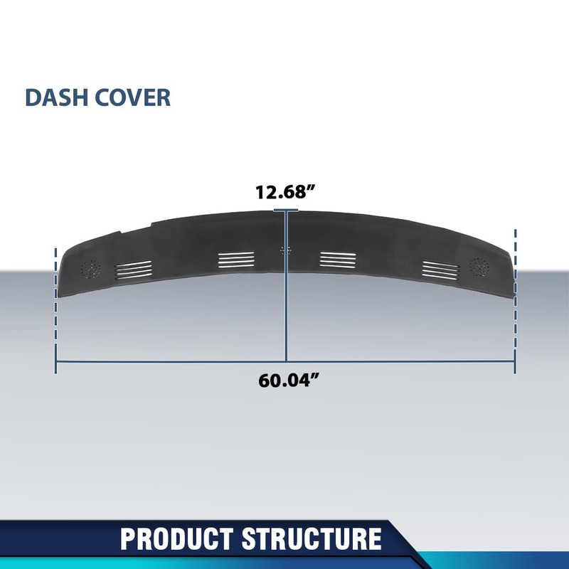 PIT66 TPE Dash Cover Compatible with 2003 2004 2005 Dodge