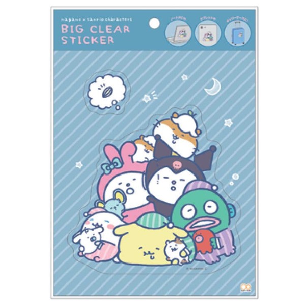 Sunstar Stationery Nagano x Sanrio Characters Sticker Big Clear Sticker