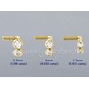 14K Yellow Gold Bezel Set 2.5mm-0.08 ct Diamond L-Shape Nose
