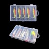 Newbested 4 Pack 5 Grid Clear Plastic Fishing Tackle Bait