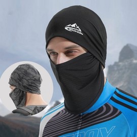 Integrated Cooling Balaclava Sports Mask, Neck Warmer & Multi-Scarf (XMZ227) (Black Military)