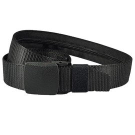 SIXHAOBU Men's and Women's with Secret Compartment, Travel Safety Belt with Zip, 120 cm Adjustable Belt, for Men, Women, Travel, Outdoor and Theft Protection (Black)