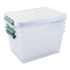 Parlynies 35 Quart Latch Box, Plastic Storage Bins with Lids,