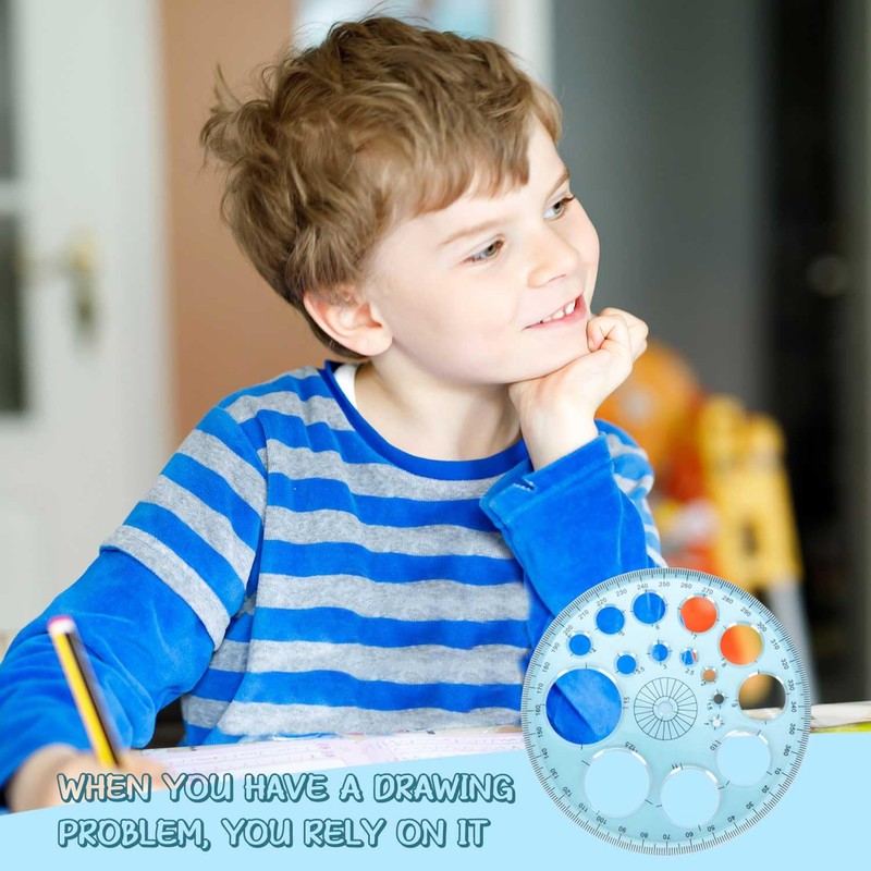 Acooruiteng Circle Round Stencil Template Geometric Stencils Multifunctional Measuring Tools