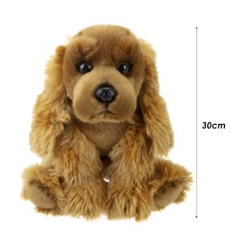 VFM - Cocker Spaniel Dog Plush 30cm Soft Toy (Orange Brown) Super Cute & Fluffy Luxury Lifelike Stuffed Animal Teddy Gosh Designs - Natural World Collection