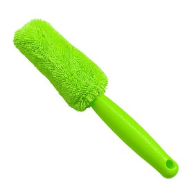 2PCS Car Wheel Brush, Non-Scratch Soft Microfiber Rim Washing Brush, No Metal Auto Tire Detailing Cleaning Tool Accessories for Cars, Motorcycles (Green)