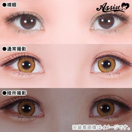 アシストシュシュ シュテラ ワンデーカラコン 【1箱6枚入り】度あり 度なし 14.5mm Assist ChouChou Shutella 1day コスプレ 低含水 カラー コンタクト ハロウィン 高発色（キャラメルマーク／±0.00）