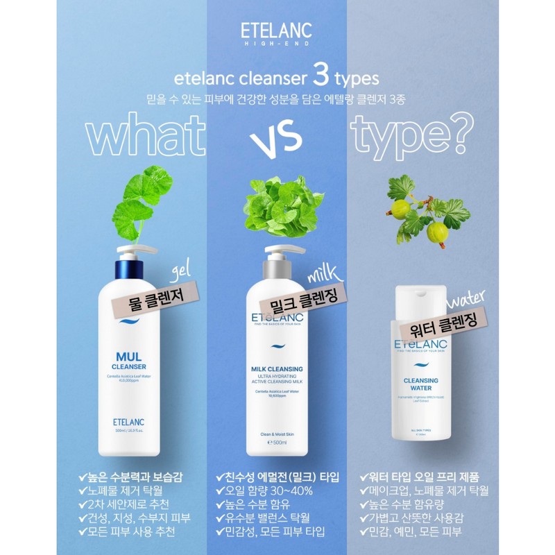 Ételan Etelang Ultra Hydrating Active Cleansing Water 300ml / 에텔랑