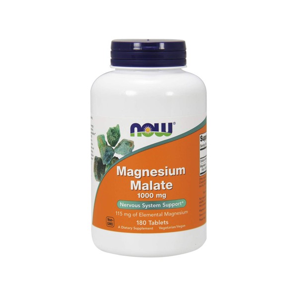 NOW Supplements, Magnesium Malate 1000 mg, 180 Tablets