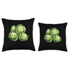 Brussels Sprouts Retro Throw Pillow