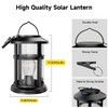 Electight Solar Lanterns Outdoor, 2 Pack Hanging Solar Lights for