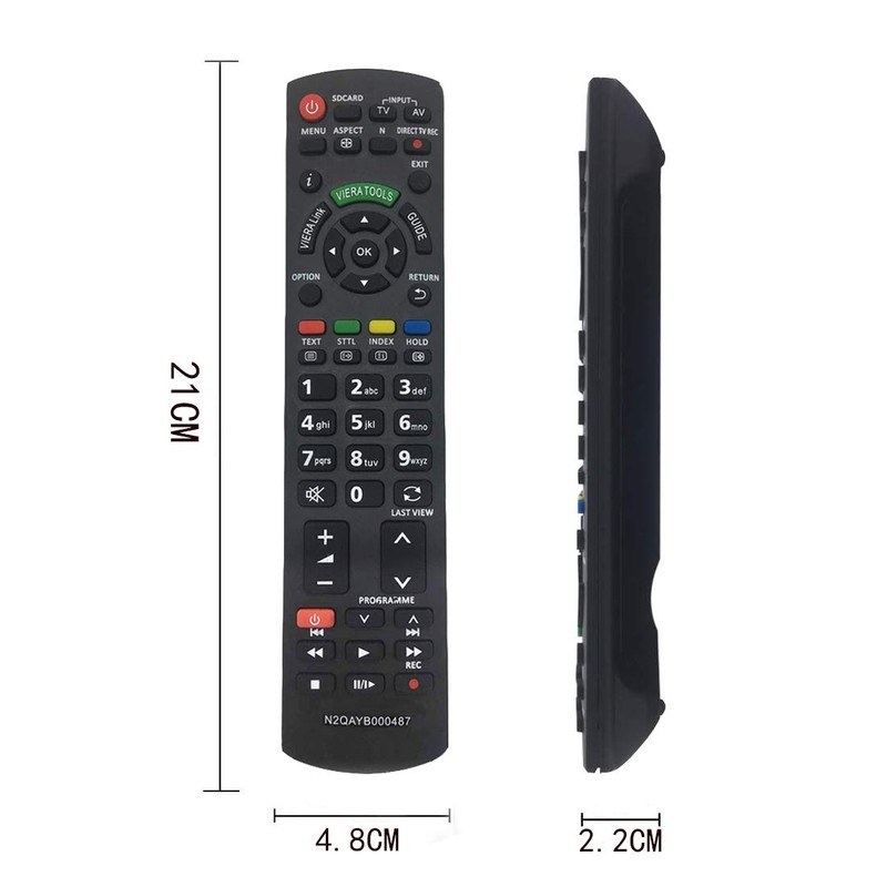 Replacement panasonic tv remote control n2qayb000487 compatible with panasonic remote