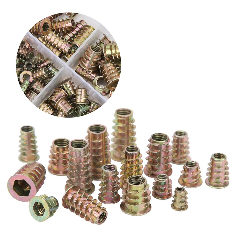 149Pcs Hex Insert Nut Iron Galvanized Drive Head Wood Furniture