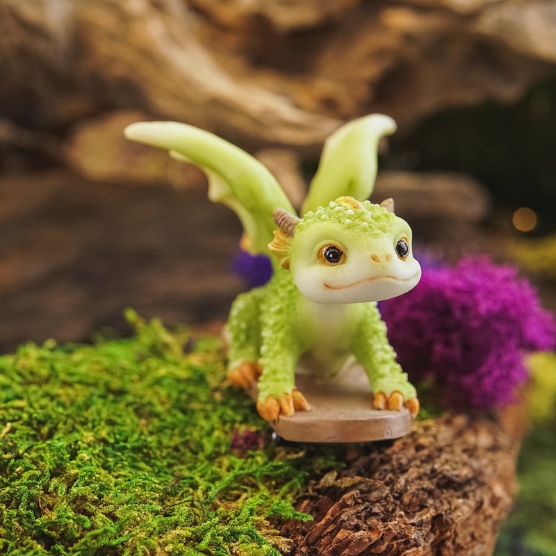 Rex The Green Dragon - Mini Collectible Fantasy Figurine (The