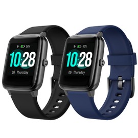 LeyuBand 2 Pack 19mm Silicone Watch bands Compatible with Veryfitpro ID205g/ID205L/ID205/ID205U/ID205S Women Men