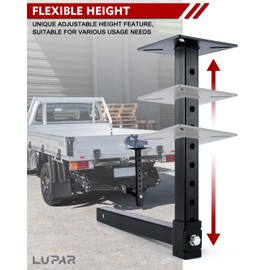 Lupar Heavy-Duty Hitch Mount Vise Plate, Hitch Vise Holder with Adjustable Height | Universal Fit for 2-Inch Receiver