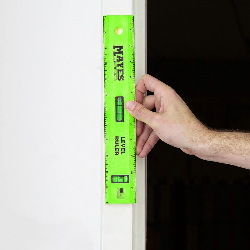 Mayes 10742 Polystyrene Level Ruler 12", Precision Measuring and Leveling