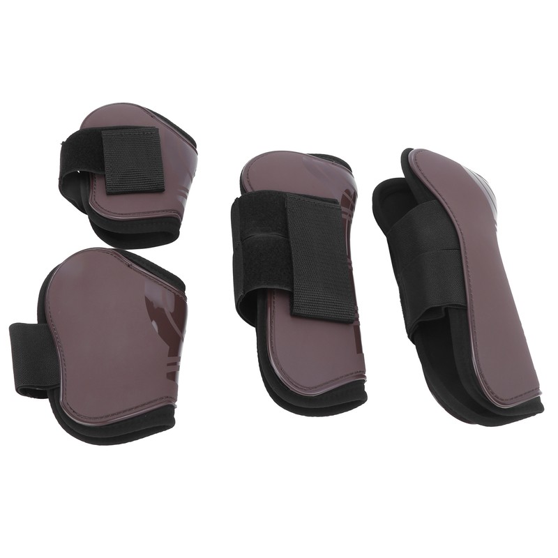 1Set Horse Tendon Boots PU Elastic Thickened Adjustable Horse Leg
