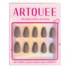 Artquee Brown Almond Press on Nails Short Fake Nails with