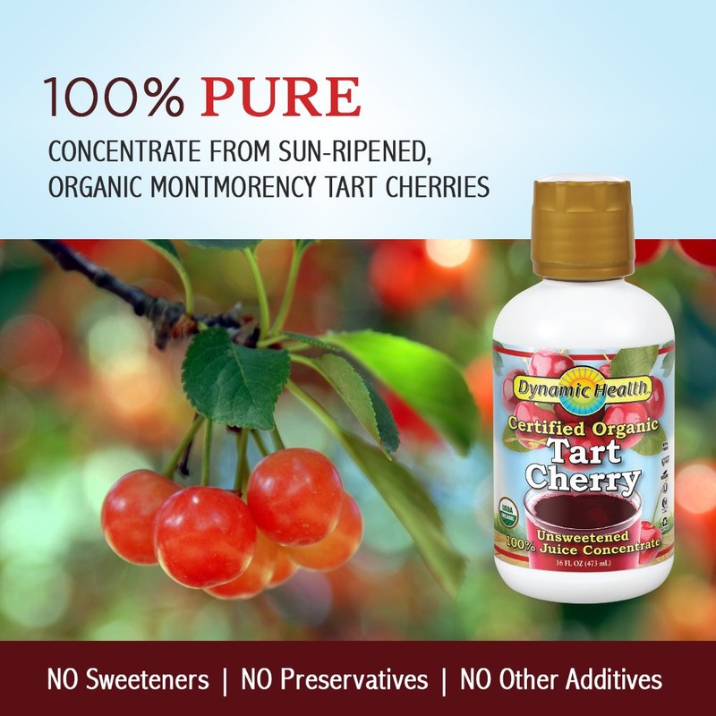 Dynamic Health Organic Tart Cherry Juice Concentrate | 100% Pure