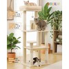 MUTTROS Cat Tree for Large Cats Adult with Metal Plush