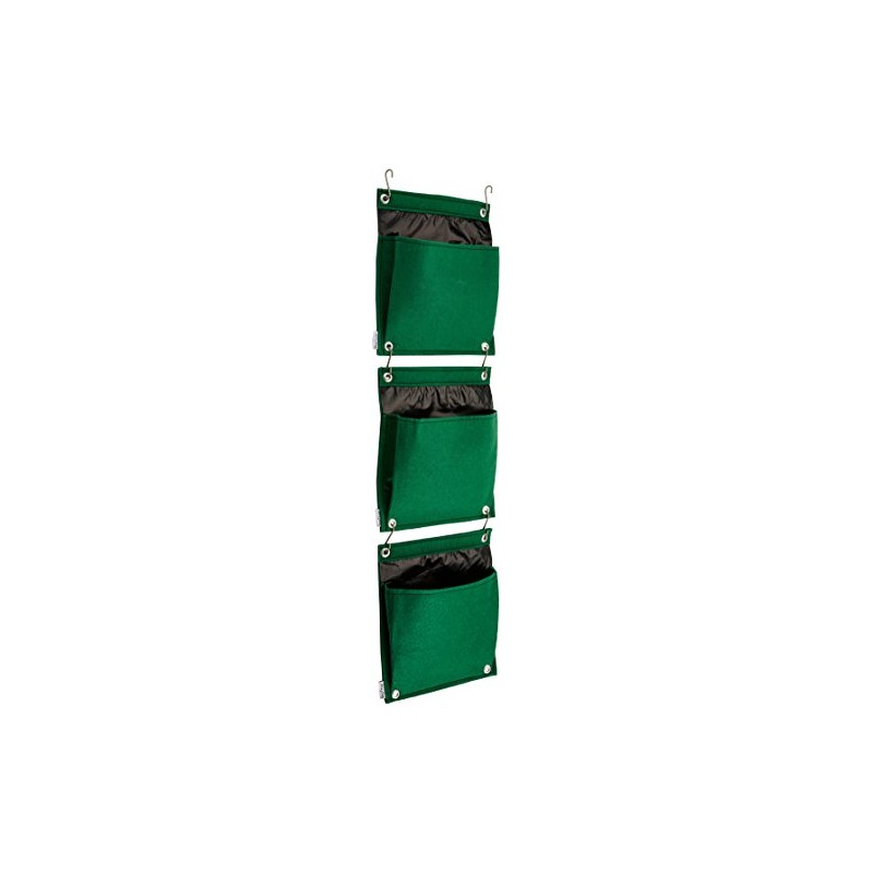 Vegtrug FHP07RG Felt Herb Pot Set - Racing Green (3-Piece)