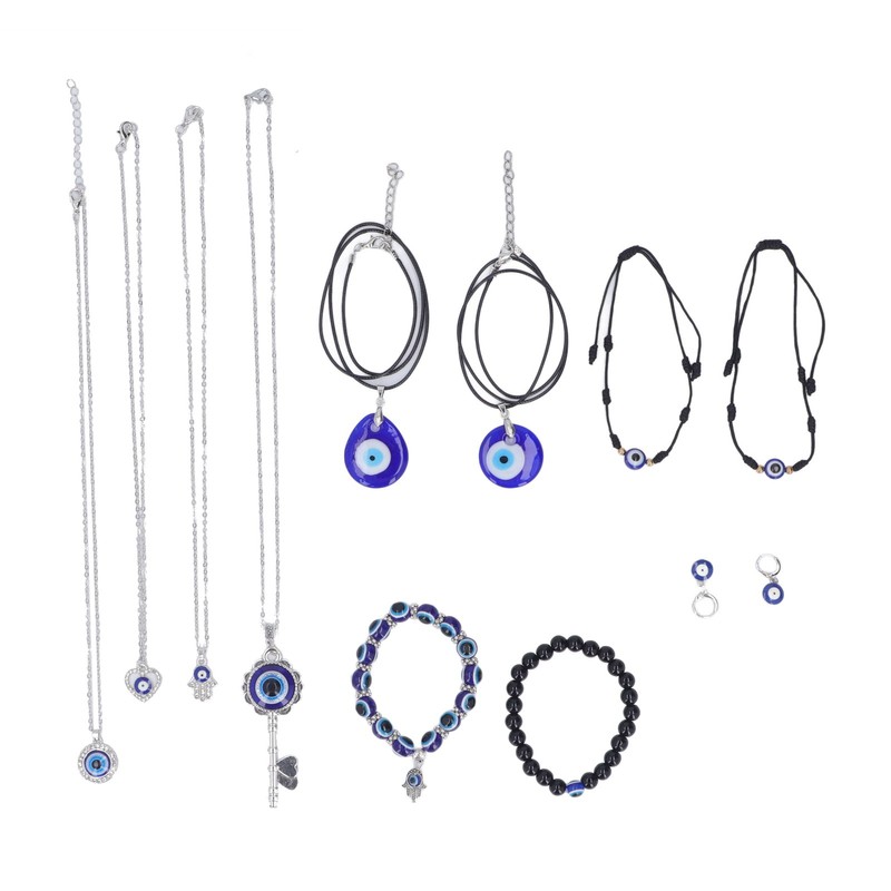 6 Pcs Scary Eye Bracelet Blue Eyes Good Luck Amulet