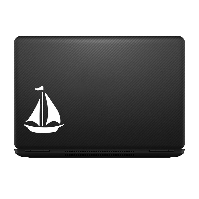 Bargain Max Decals Sail Boat Silhouette Sticker Decal Notebook Car