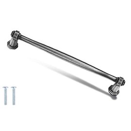 Decoranddecor Antique Brass Copper Silver Matt Black Pewter Door Pull Handle Kitchen Cupboard Cabinet Drawer Pull (160mm Hole Center, Antique Silver/Pewter)