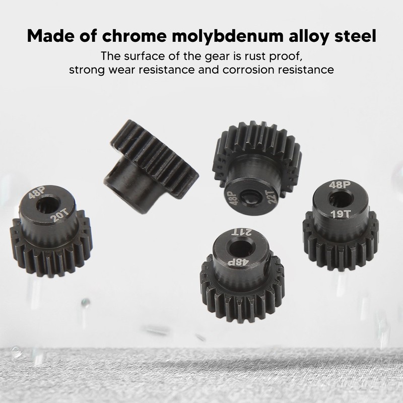 48DP 3.175mm RC Car Motor Gear 19T 20T 21T 22T