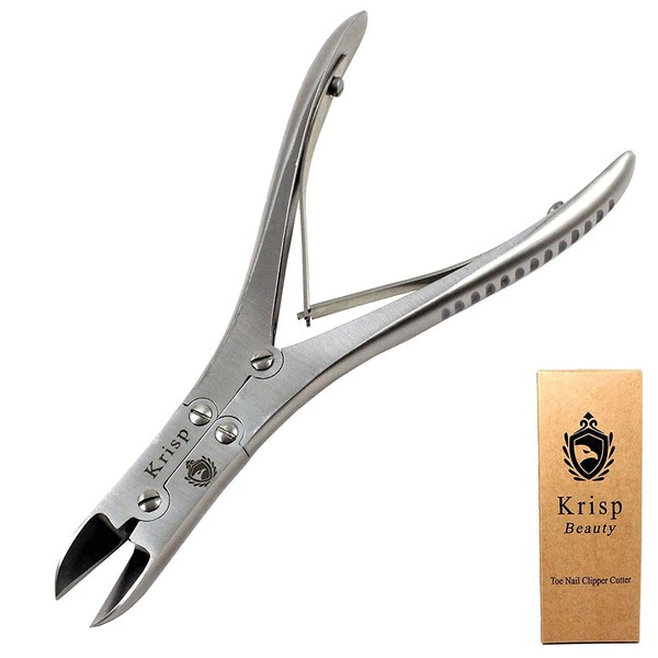Toenail Clippers For Thick Ingrown Toenails - Heavy Duty Surgical Grade Stainless Steel Fingernails Clipper Cutter Trimmer Nail Cutters For Men Seniors Elders Podiatry Chiropodist Tool By Krisp Beauty