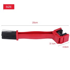 Motorcycle Chain Brush, Motocross ATV Bicycle Drive Chain Crankset Cleaning Tool Tyre Chain Sprocket Maintenance Disc (Red) SI-A1091)