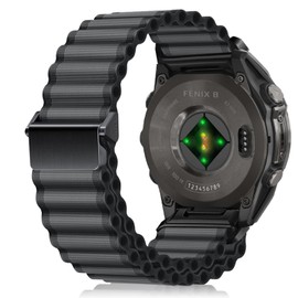 RosMank 22mm Quickfit Watch Band Compatible with Garmin Fenix 8 Fenix E 47mm/7 Pro/7/6 Pro/6, Nylon Replacement Strap for Epix/Approach S70 47mm/MARQ/Instinct 2/Forerunner 965/Descent G1 (GrayBlack)