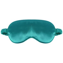 1 Pack Sleep Mask, Silk Eye Mask with Elastic Strap, Breathable Eye Mask for Sleeping,Travel, Girls, Women, Men (LightBlue)