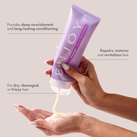 Enjoy Hair Mask 8 Oz 227 Grams | Add Moisture & Shine, Repair and Strengthen Dry, Unruly Hair | Color Safe | pH 4.5-5.5 | Sulfate-Free