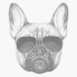 French Bulldog Sticker Decal Vinyl Bumper Stickers Waterproof 5"