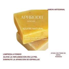 Jabón De Azufre, Aclarador, Limpiador Facial, 100% Artesanal