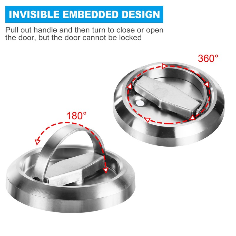 PATIKIL 4.8mm Round Recessed Pull Handle Knob, Recessed Pulls Hidden