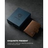 DODENSHA AirTag Wallet, RFID Blocking Genuine Leather Pop Up Credit