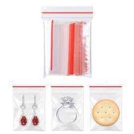 Small Bags Tiny Ziplock Bags Sealable Grip Seal Bags 5 x 7cm (2x2.8") Resealable Clear Mini Plastic Bags Transparent Polythene Pouches Storage Baggies for DIY Arts Crafts Office Jewellery,100PCS