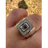 Harlembling Big 2.6ct Emerald Cut MOISSANITE Solitaire Mens Real Solid