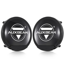Auxbeam 9 Inch Black Round Light Covers with Logo for Auxbeam 9 Inch Round Driving Lights, Off Road Lights, Bumper Roof Lights, Pair