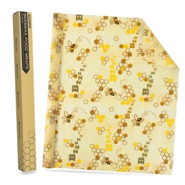 Reusable Beeswax Wraps 13 x 39 Inch Beeswax Wraps for Food Eco-Friendly Sustainable Food Storage Wraps for Sandwich, Cheese, Fruit, Bread, Snacks