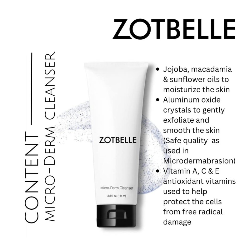 Zobel Micro Durham Cleanser gently cleanses and exfoliates to remove