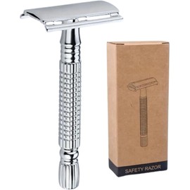 Double Edge Safety Razor for Men and Women, Stainless Steel Safety-Razor, Manual Traditional Stainless DE Wet Shaving Razors, Reusable Product, Gifts for Men, Armpit Leg Hair Removal