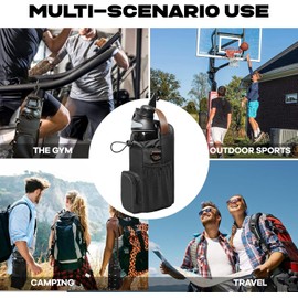 Magnetic Gym Bag, Magnetic Water Bottle Gym Bag Company,Cross Body Water Bottle Holder Bags for Travel, Work and Sportsr Men and Women, Gym Gifts, Gym Accessories