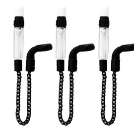3 x Bobbins Bite Indicators Semi Short Chain 15cm Carp fishing Tackle for Bite Alarms and bank sticks (White)
