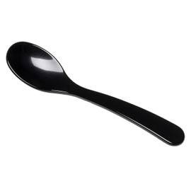 Heim Söhne Set of 6 Acrylic Spoons, Serving Spoons, Dip Spoons, Egg Spoons, Breakfast Spoons, Dessert Spoons, Children's Spoons (Black)