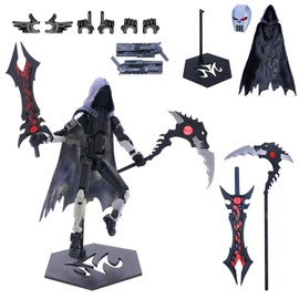 JNGTKL T13 Action Figure, 3D Printed Titan 13 Action Figure Reaper Wore Cloak, Multi-Jointed Movable Robot Toys, Stickman Toy For Game Lovers Desktop Decorations (Assembled Completed)