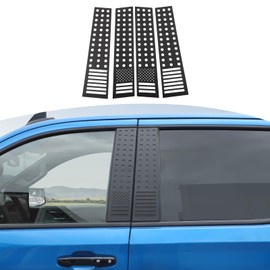 RT-TCZ for Silverado Pillar Post Trim Decal American Flag for Chevy Silverado 2019-Present Matte Black Exterior Accessories Aluminum Alloy 4pcs